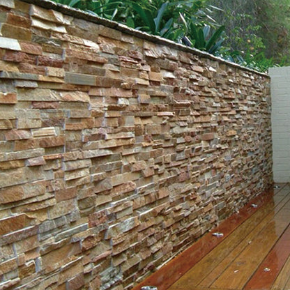 Yellow Wood Grain Natural Cultured Stone | Creative Decorative Stone | Suitable for Indoor and Outdoor Garden Floors and Walls.