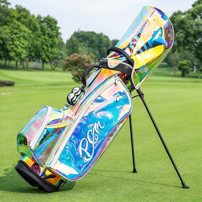 Women's Iridescent TPU Golf Stand Bag – Features Ball Clip and Stable Stand