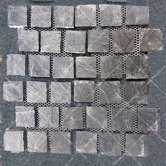 Black Quartz Small Cube Paving Stone