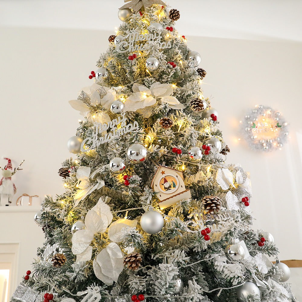 The new flocking simulation Christmas tree package has a realistic appearance Living room home holiday decoration