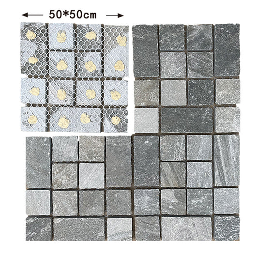 Natural stone small square bricks for outdoor courtyards and terraces, non-slip and wear-resistant floor tiles