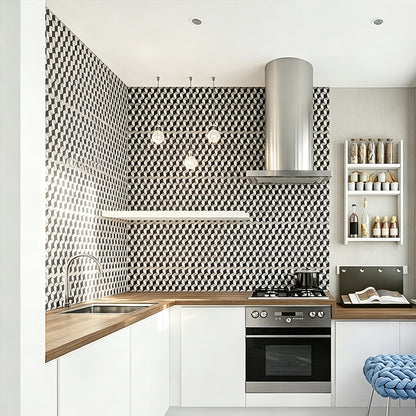 Diamond-shaped natural mosaic stone TV background wall decorative stone