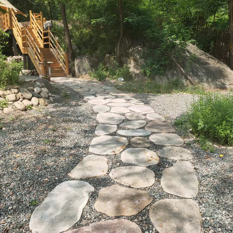 Sliced river pebbles, sliced ground stones, garden paths, fireplace wall decorations