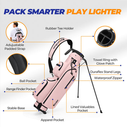 Lightweight Golf Stand-up Tote Bag with Three-way Dividers | Suitable for Driving Range and Golf Courses