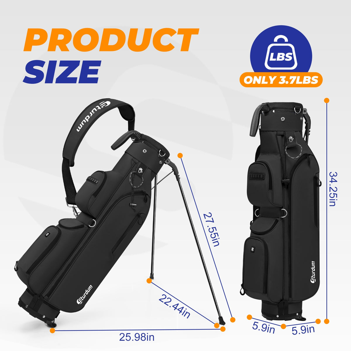 Par-3 Golf Stand Bag – 3-Way Divider, Lightweight & Portable – Suitable for Course and Practice Use