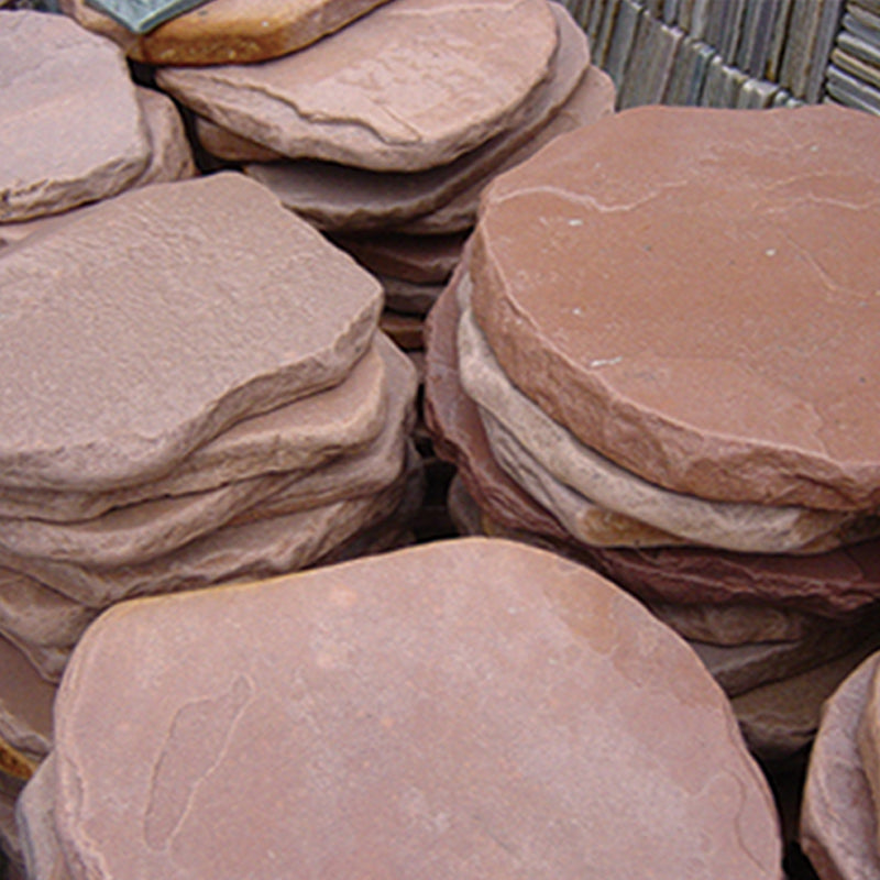 Hand-Cut Natural Stone Mosaic Stepping Stone for Yard & Patio