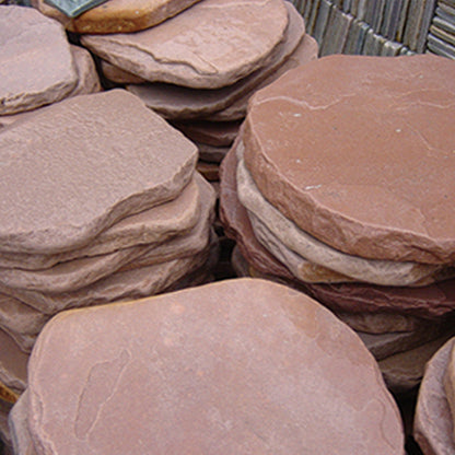 Hand-Cut Natural Stone Mosaic Stepping Stone for Yard & Patio