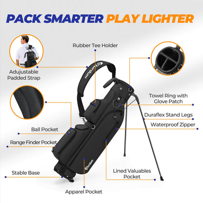 Par-3 Golf Stand Bag – 3-Way Divider, Lightweight & Portable – Suitable for Course and Practice Use