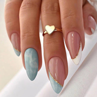 French Tip Press On Nails Almond Hot Pink Short Stick Fake Nails For Women Glue Different Sizes Soft Gel False Nail Kit Berry