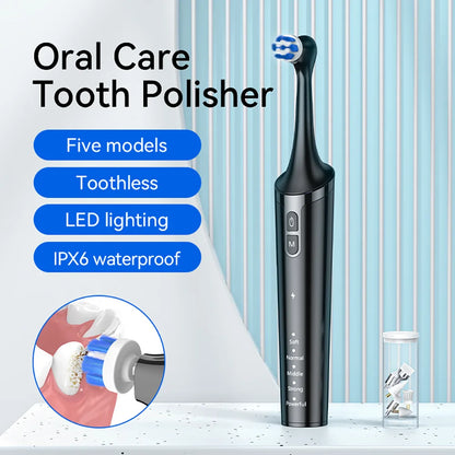 Portable Waterproof Electrical Tooth Brush 5 Modes 7 Polishing Heads Electric Toothbrush Oral Cleaning Care Dental Beauty Device