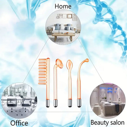 4-in-1 Facial Skin Care stick, High Frequency Facial Massager Facial Skin Care Set Portable skin care tools for family use Chris