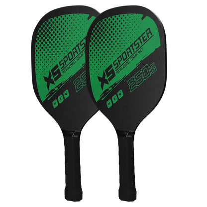 Pickleball Paddle Set of 2 | 4 Pickleballs Included - Sports Accessory Kit