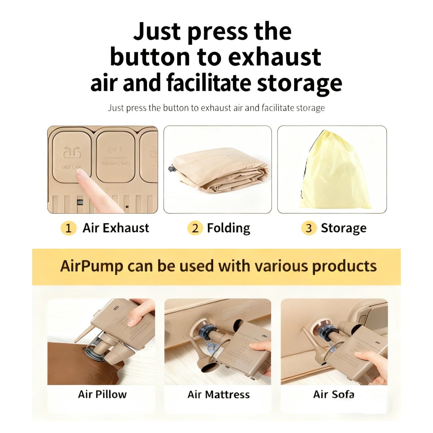 2-Person Flocked Air Mattress Set | 195×150×25cm Dimensions | Electric Pump Included | Full Kit (Bags Pillows Patches)