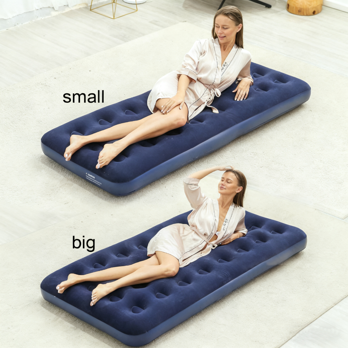Single/Double Inflatable Air Mattress | Air Bed With Built-In Electric Pump | Camping Airbed | Integrated Pillow & Storage Bag