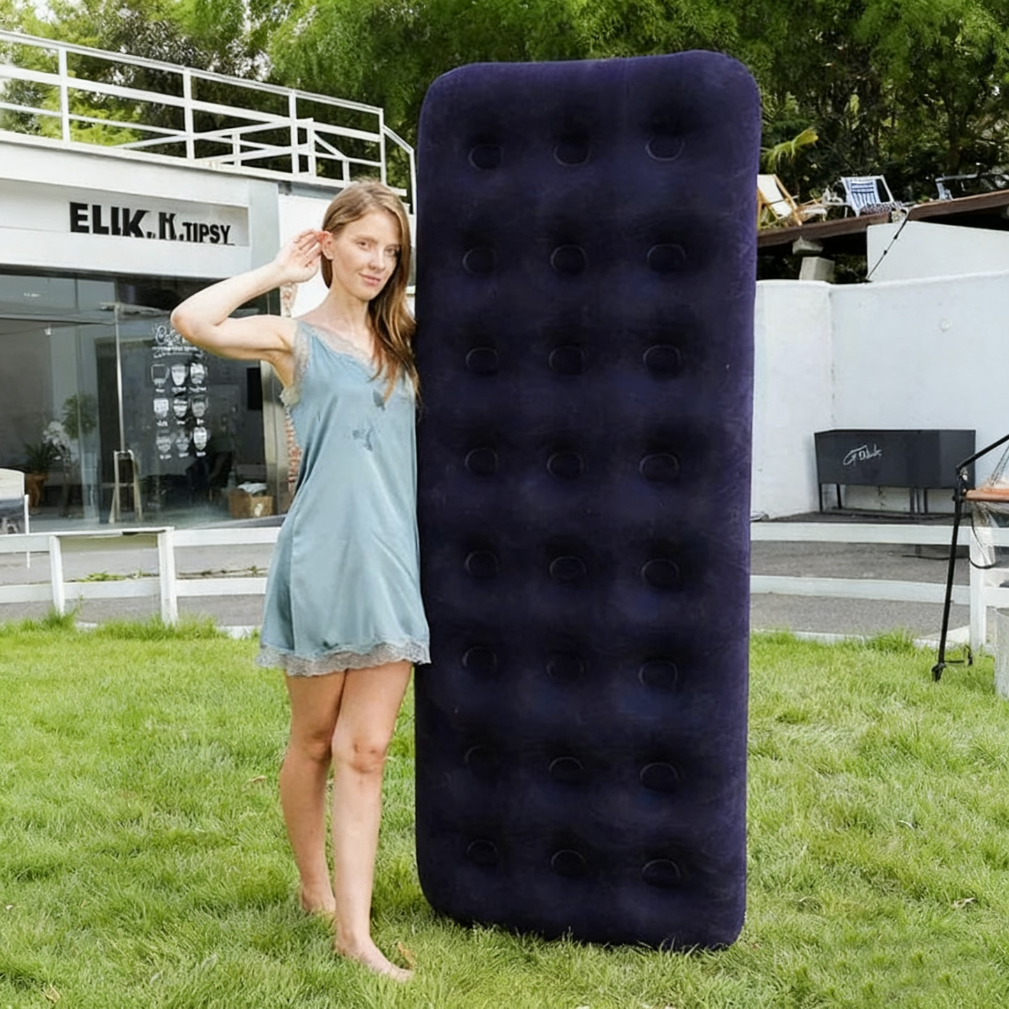 Single/Double Inflatable Air Mattress | Air Bed With Built-In Electric Pump | Camping Airbed | Integrated Pillow & Storage Bag