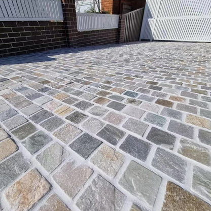 Natural stone small square bricks for outdoor courtyards and terraces, non-slip and wear-resistant floor tiles