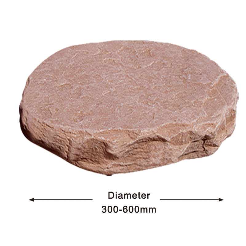Hand-Cut Natural Stone Mosaic Stepping Stone for Yard & Patio