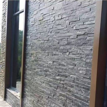Black natural cultured stone is suitable for villa courtyards, interior decoration, and outdoor landscaping.