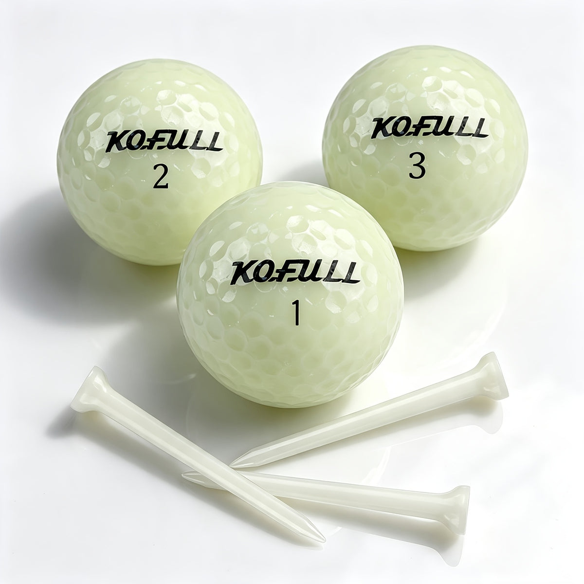 New 6-Piece Fluorescent Golf Set – Includes Fluorescent Golf Balls and 70mm Fluorescent Tees | Durable | and Highly Visible.