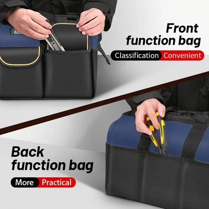 18 Inch Multifunctional Tool Bags 1680D Oxford Cloth Electrician Bags Waterproof and Wear-Resistant High Capacity Storage Bags