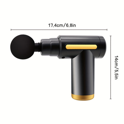 Portable digital fascia gun, convenient electric massager, six-speed adjustable LED display, silent and long-lasting