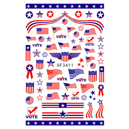 American Independence Day Nail Art Stickers & Decorations