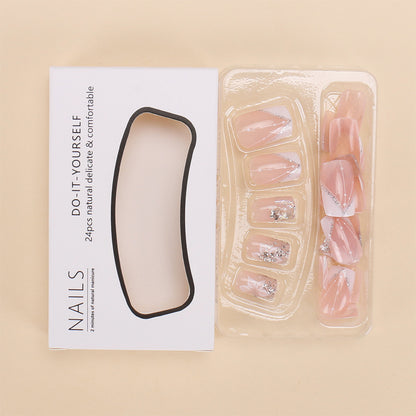 24-Piece Hot-Selling Wearable Nails | INS Trending Premium Gel Handmade Detachable Fake Nails