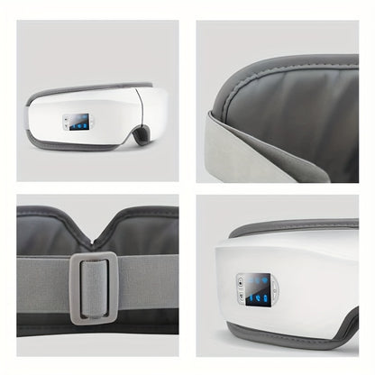 Music and heat therapy eye massager, air compression massage, enjoy human hand massage techniques, suitable for men and women, best gift