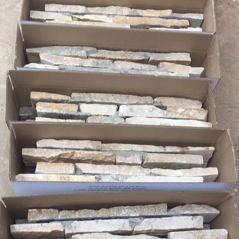 Yellow wood-grain cement cultured stone for villa courtyard exterior walls and indoor/outdoor decoration.