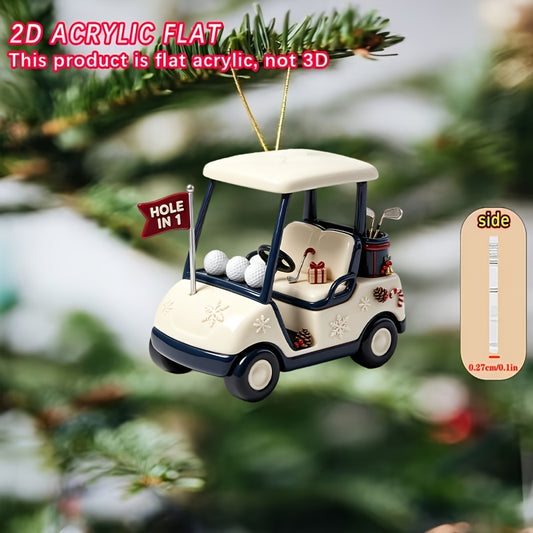 1pc Exquisite and Stylish Decorative Hanging Ornament for Golf Carts – Perfect for Christmas Trees | Room Decor | Gifts | and Holiday Art