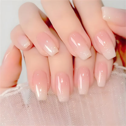 24 nail art works, pure handmade nail piercing, natural nail art, push-on nail art