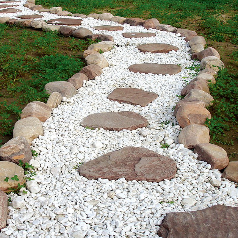 Hand-Cut Natural Stone Mosaic Stepping Stone for Yard & Patio