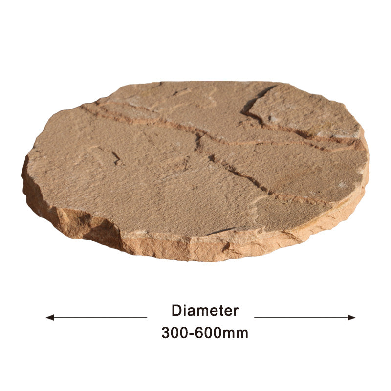 Hand-Cut Natural Stone Mosaic Stepping Stone for Yard & Patio