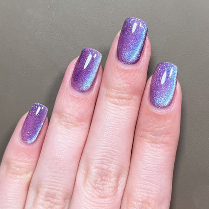 24pcs/30pcs short square ballet fake nails for women cat eyes glitter green blue purple pink shinny nail tips press on nail art