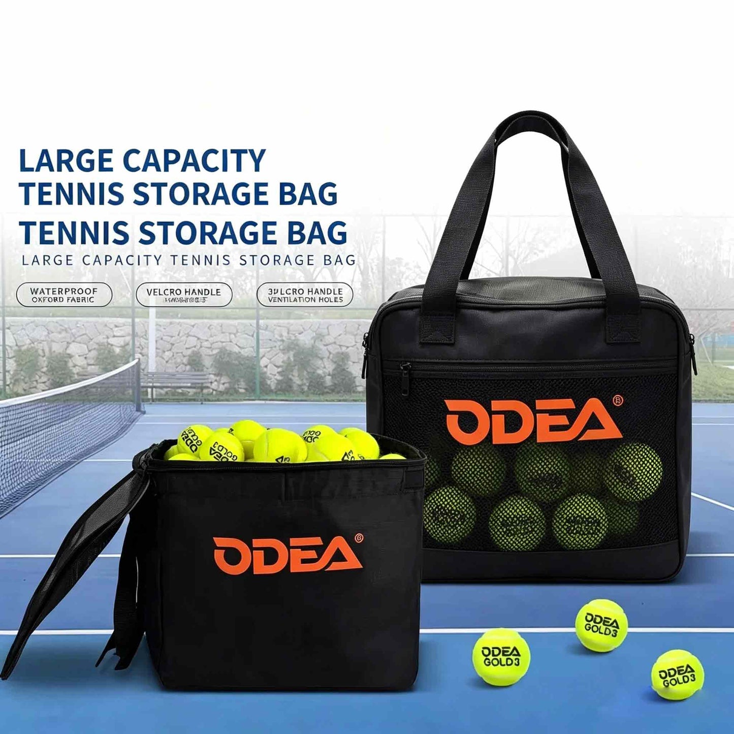 ODEA Tennis Bag Fabric Folding Portable Tennis Bag 80/160 PCS Portable Outdoor Storage Bag