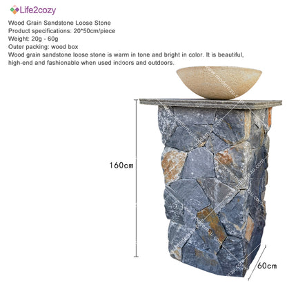 Loose stone cement pillars, gate stone pillars, outer wall stone pillars