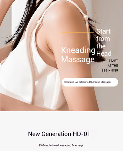 Air Pressure Head Massager Electric Head Eye Massager Graphene Heating Eye Hot Compress for Relax Improve Sleep Stress Relief