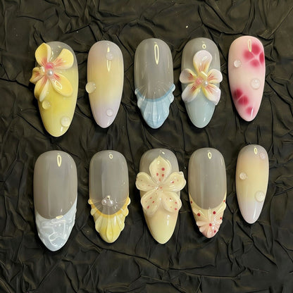 Short Handmade Press-On Nails, Minimal Ins-Style Premium Reusable Nail Tips