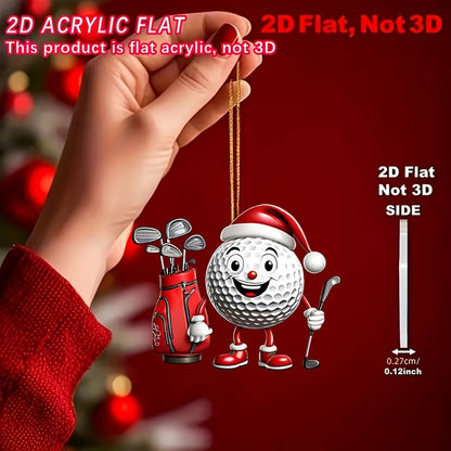 1pc Exquisite and beautiful atmospheric golf cartoon character decorative ornament, Christmas tree decoration, holiday artwork