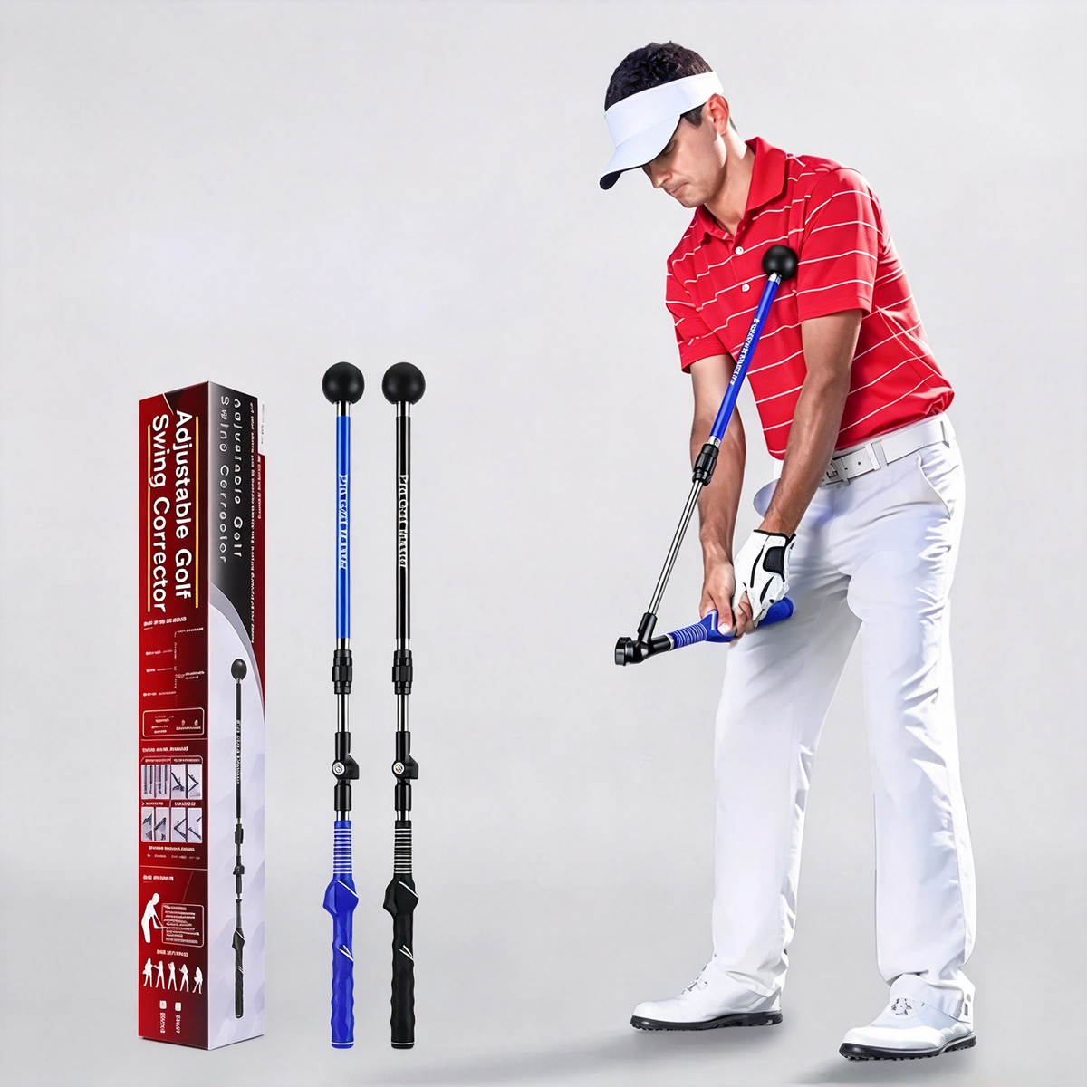 PGM Golf Swing Trainer Folding Correction Practitioner Adjustable Length Angle Beginner Available with Left Right Hands HGB023