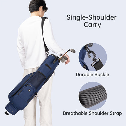 Lightweight Golf Stand Bag – 3-Way Divider with Cooler Pocket – Holds 6–8 Clubs – Unisex – Portable Bag for Driving Ranges and Par-3 Courses