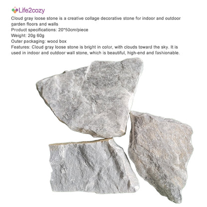 Cloud gray loose stone, creative collage decorative stone for indoor and outdoor garden floors and walls