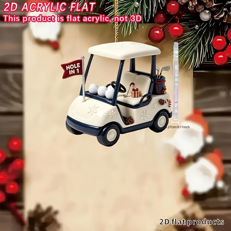 1pc Exquisite and Stylish Decorative Hanging Ornament for Golf Carts – Perfect for Christmas Trees | Room Decor | Gifts | and Holiday Art