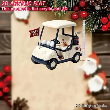 1pc Exquisite and Stylish Decorative Hanging Ornament for Golf Carts – Perfect for Christmas Trees | Room Decor | Gifts | and Holiday Art