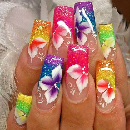 24-Piece Short Almond Hot Pink Berry French Tip Press-On Nails | Vibrant Soft Gel Fake Nail Kit