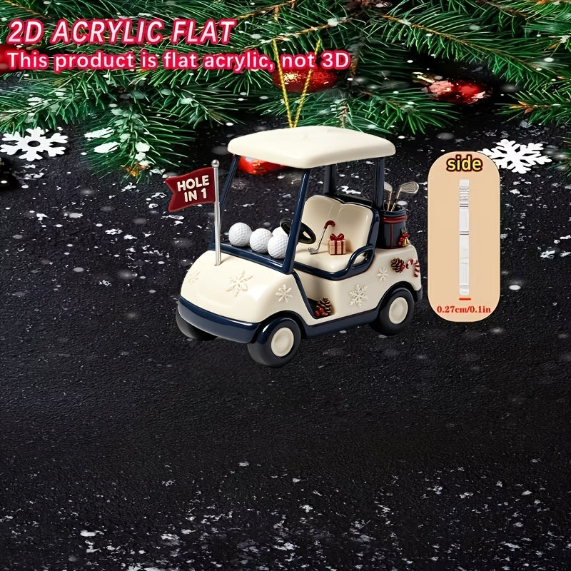 1pc Exquisite and Stylish Decorative Hanging Ornament for Golf Carts – Perfect for Christmas Trees | Room Decor | Gifts | and Holiday Art