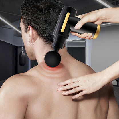 Portable digital fascia gun, convenient electric massager, six-speed adjustable LED display, silent and long-lasting