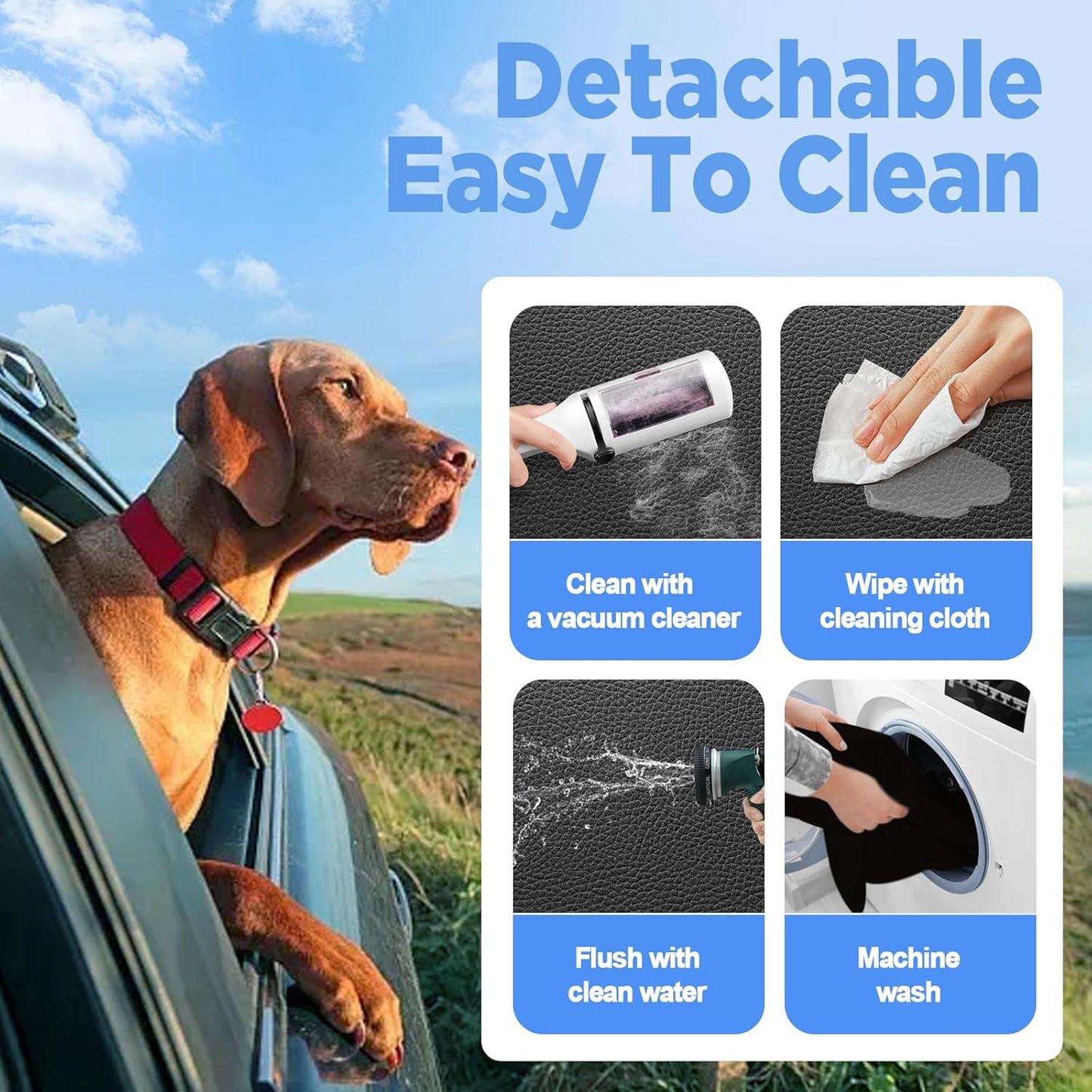 Back Seat Extender for Dogs | Waterproof Dog Car Seat Cover | With Hard Bottom | 2025 Upgraded Material | Anti-Scratch | Safer | Easy to Use and Clean | Holds 400lbs