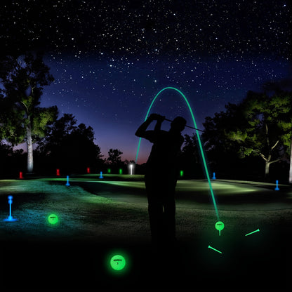New 6-Piece Fluorescent Golf Set – Includes Fluorescent Golf Balls and 70mm Fluorescent Tees | Durable | and Highly Visible.