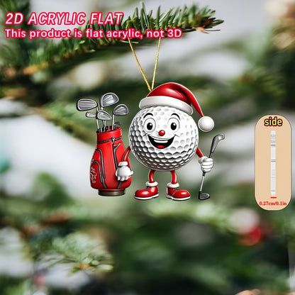 1pc Exquisite and beautiful atmospheric golf cartoon character decorative ornament, Christmas tree decoration, holiday artwork
